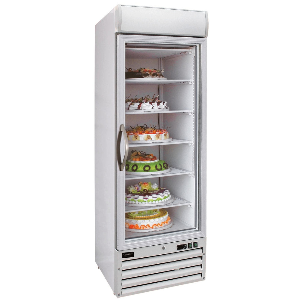 Combisteel Glasdeur Vrieskast | Wit | 578L | 1 Deur | -18°C/-24°C | Statisch | 680x700x1990(h)mm | 7450.0165