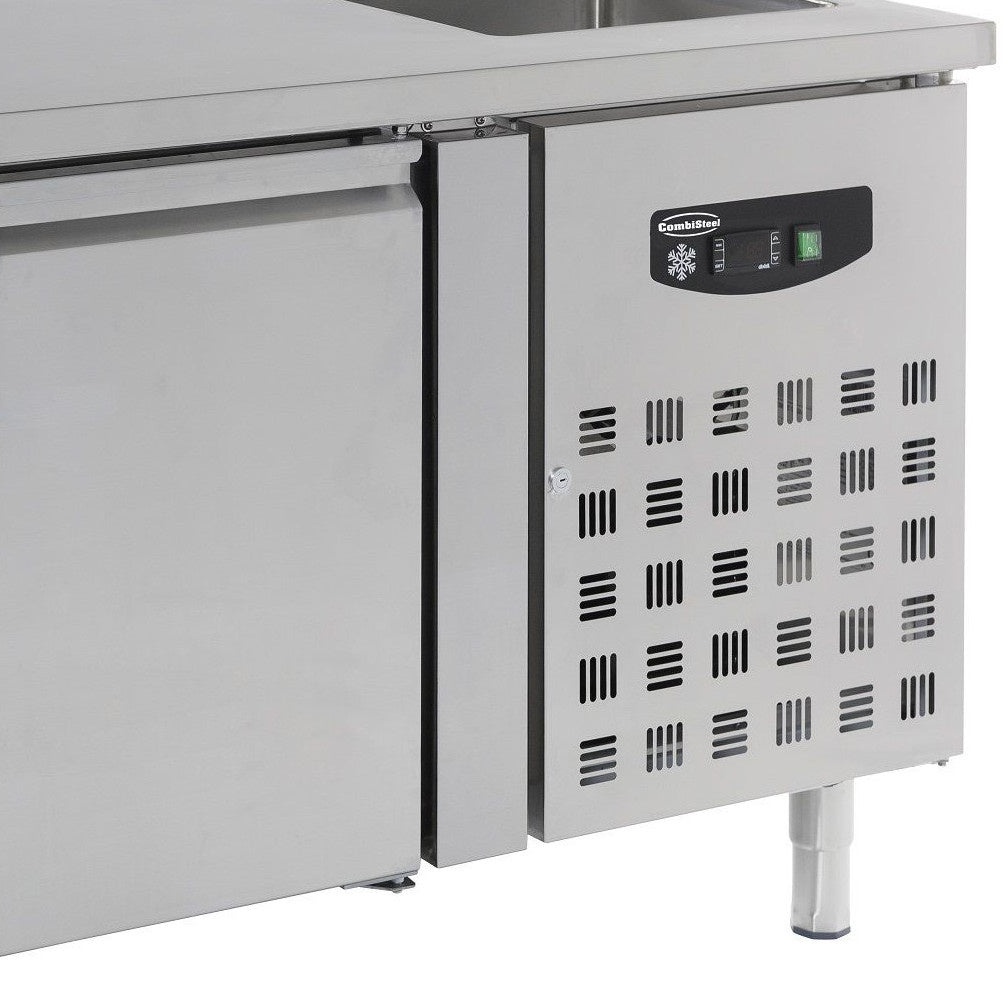 Combisteel Koelwerkbank | Spoelbak | 2 Deuren | -2°C/+8°C | Geforceerd | 1510x700x860(h)mm | 7450.0210