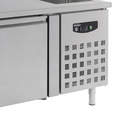 Combisteel Koelwerkbank | Spoelbak | 2 Deuren | -2°C/+8°C | Geforceerd | 1510x700x860(h)mm | 7450.0210