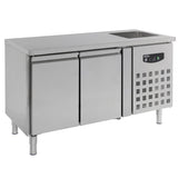 Combisteel Koelwerkbank | Spoelbak | 2 Deuren | -2°C/+8°C | Geforceerd | 1510x700x860(h)mm | 7450.0210