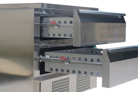 Combisteel Koel/Vrieswerkbank | 179L | 2 Lade | +1°C/+4°C | -18°C/-21°C | Geforceerd | 905x700x840(h)mm | 7450.0240