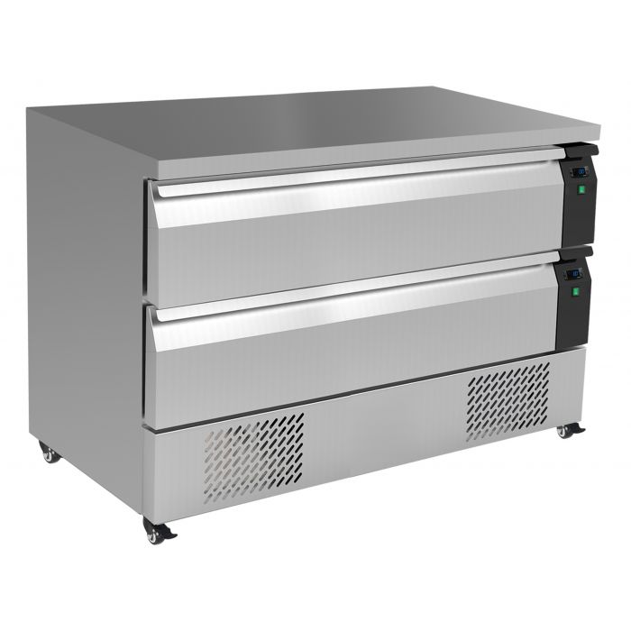 Combisteel Koel/Vrieswerkbank | 265L | 2 Lade | +1°C/+4°C | -18°C/-21°C | Geforceerd | 1230x700x840(h)mm | 7450.0245