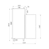 Combisteel Horeca Koelkast | RVS | 1200L | -2°C/+8°C | Statisch + Ventilator | 1340x810x2010(h)mm | 7450.0405