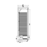 Combisteel Horeca Koelkast | Wit | 350L | 0°C/+8°C | Geventileerd | 600x585x1850(h)mm | 7450.0556
