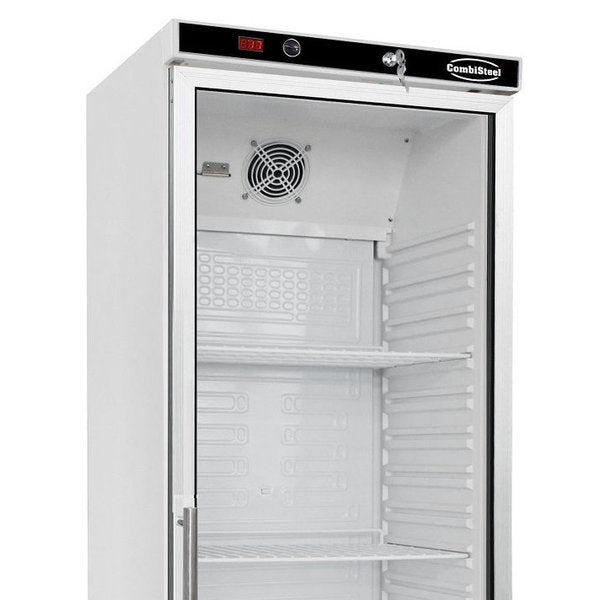 Combisteel Glasdeur Koelkast | ENERGY LINE | 350L | Wit | +2°C/+8°C | Statisch + Ventilator | 600x585x1855(h)mm | 7450.0557