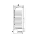Combisteel Glasdeur Koelkast Wit | 570L | 1 Glasdeur | +2°C/+8°C | Statisch met ventilator | 777x695x1895(h)mm | 7450.0562