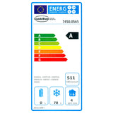 Combisteel Rvs Vrieskast | 200L | -18°C/-22°C | Statisch | 600x585x855(h)mm | 7450.0565