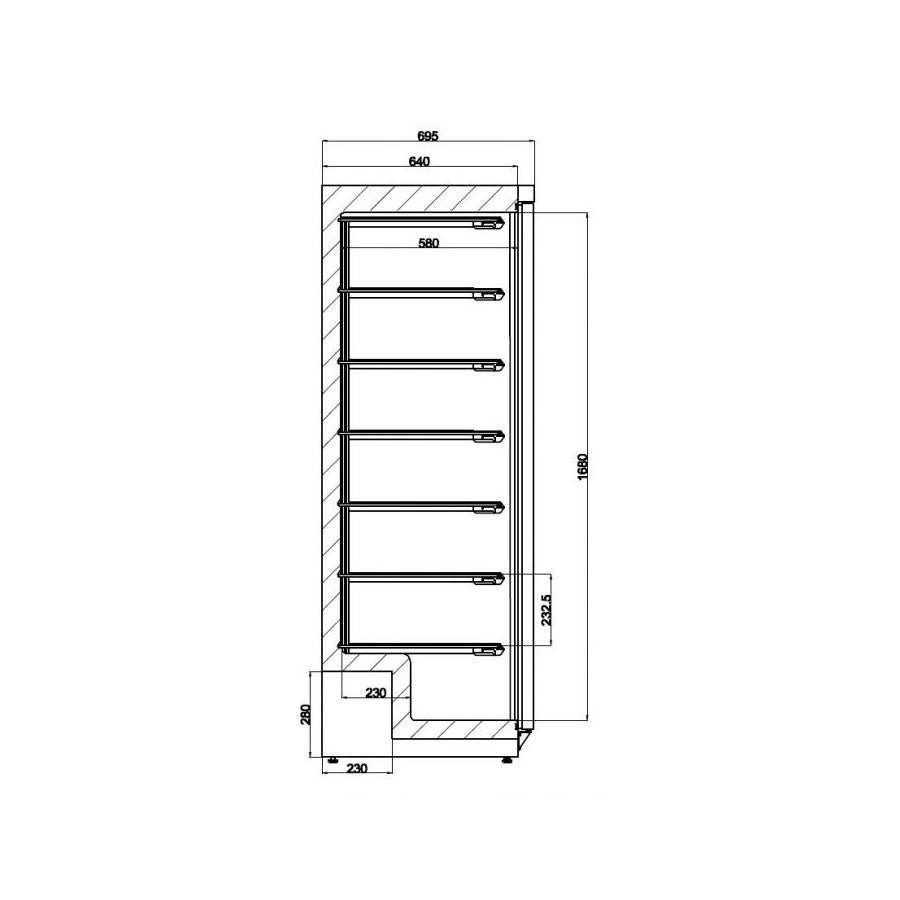 Combisteel Vrieskast | Wit | 640L | -18°C/-22°C | Statisch | 775x695x1885(h)mm | 7450.0576