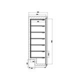 Combisteel Vrieskast | Wit | 640L | -18°C/-22°C | Statisch | 775x695x1885(h)mm | 7450.0576