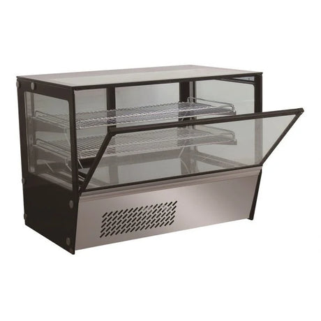 Combisteel Koelvitrine | Zwart/Grijs | 159L | 3 Niveaus | +3°C/+8°C | Geforceerd | 873x576x678(h)mm | 7450.0675