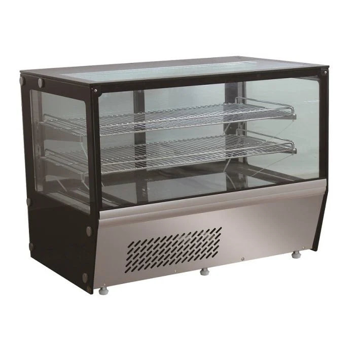 Combisteel Koelvitrine | Zwart/Grijs | 125L | 3 Niveaus | +3°C/+8°C | Geforceerd | 695x576x678(h)mm | 7450.0670