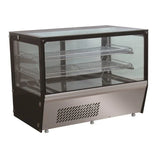 Combisteel Koelvitrine | Zwart/Grijs | 159L | 3 Niveaus | +3°C/+8°C | Geforceerd | 873x576x678(h)mm | 7450.0675
