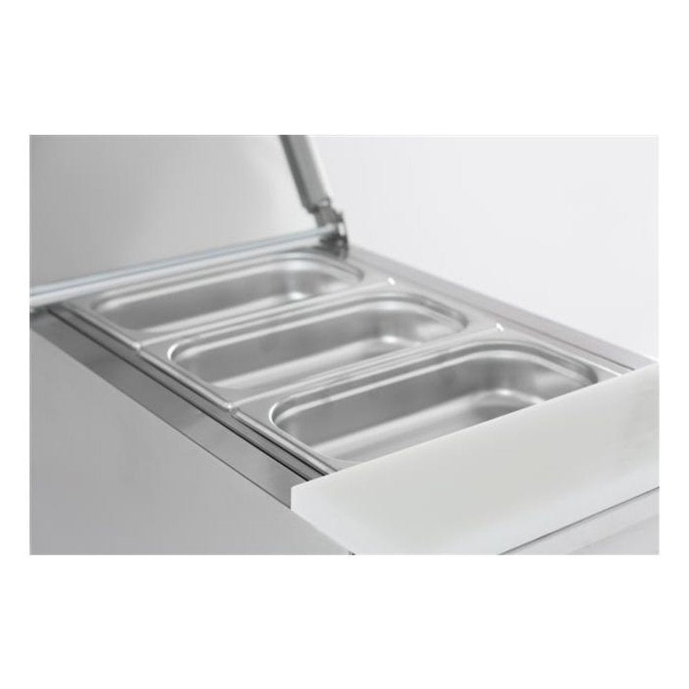 Combisteel gekoeld saladette | 1x 1/1 GN | +2°C/+8°C | Statisch met ventilator | 435x700x870(h)mm | 7450.0425