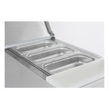 Combisteel gekoeld saladette | 1x 1/1 GN | +2°C/+8°C | Statisch met ventilator | 435x700x870(h)mm | 7450.0425