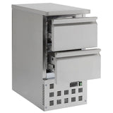 Combisteel Koelwerkbank | 109L | 2 Laden | +2°C/+8°C | Statisch met ventilator | 435x700x870(h)mm | 7450.0735