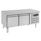 Combisteel Koelwerkbank | Laag Model | 214L | 2 Deuren | +2°C/+8°C | Geforceerd | 1360x700x650(h)mm | 7450.0755