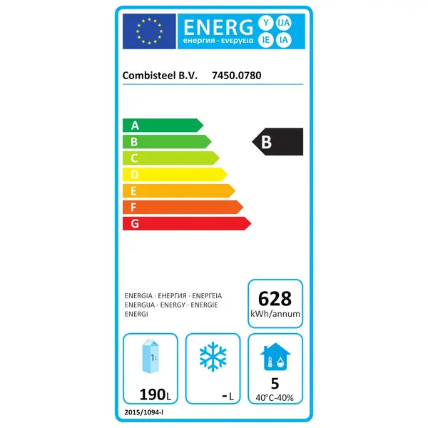 Combisteel Koelwerkbank | STANDARD LINE | 314L | 2 Deuren (1/1 GN) | +2°C/+8°C | Geforceerd | Achteropstand | 1360x700x850/950(h)mm | 7450.0780