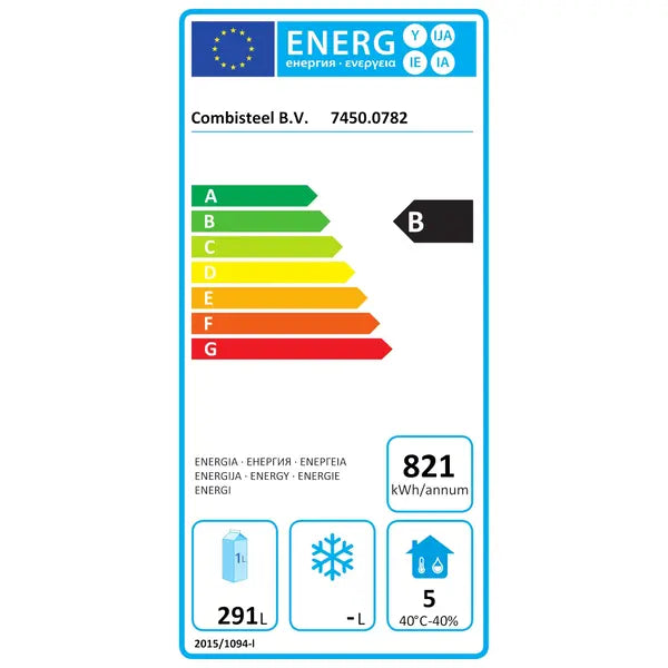 Combisteel Koelwerkbank | STANDARD LINE | 465L | 3 Deuren (1/1 GN) | +2°C/+8°C | Geforceerd | Achteropstand | 1795x700x850/950(h)mm | 7450.0782