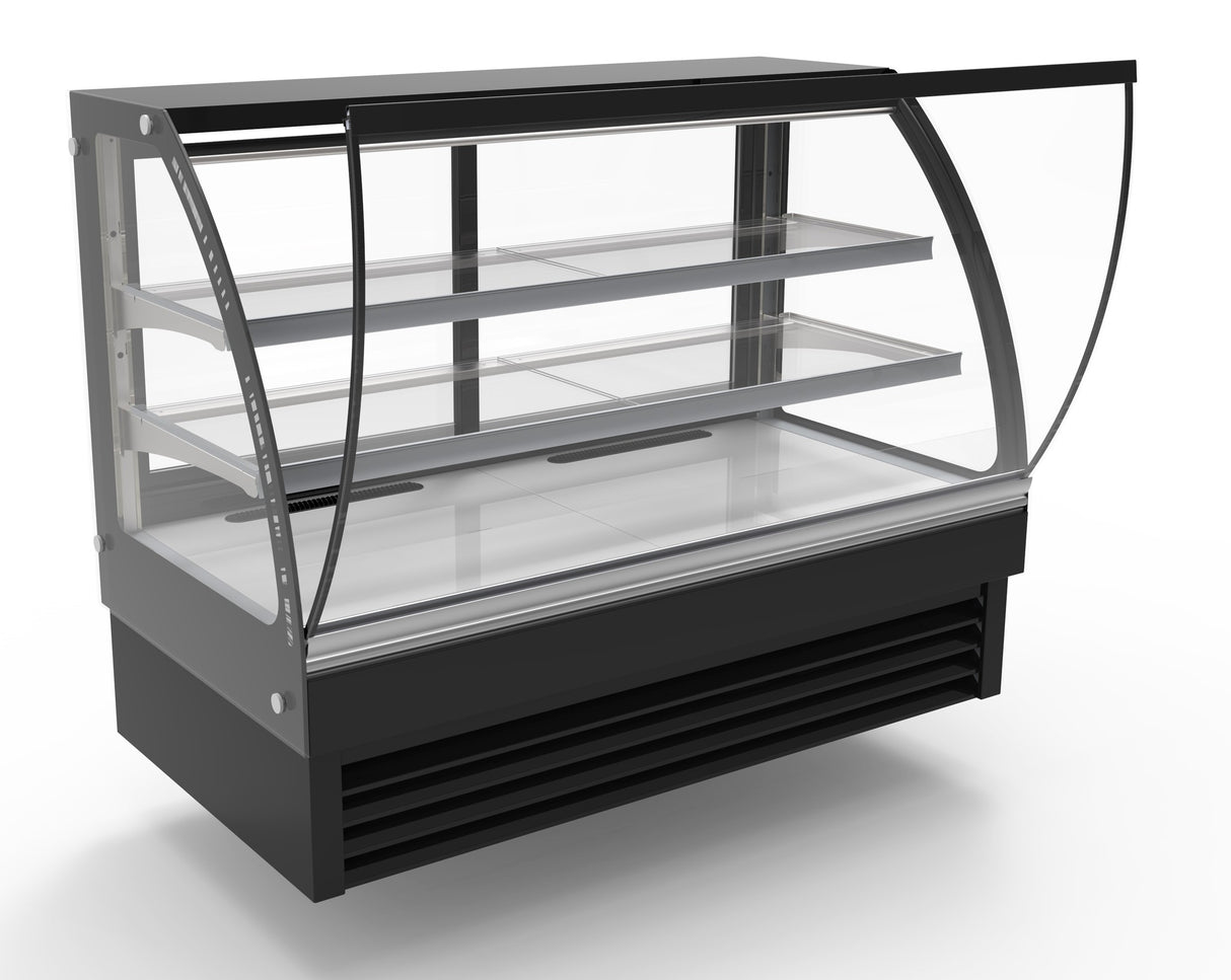 Combisteel Koelvitrine | 298L | Zwart | +2°C/+8°C | 3 Schappen | 1500x680x1200(h)mm | 7450.0810