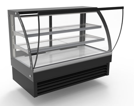 Combisteel Koelvitrine | 298L | Zwart | +2°C/+8°C | 3 Schappen | 1500x680x1200(h)mm | 7450.0810