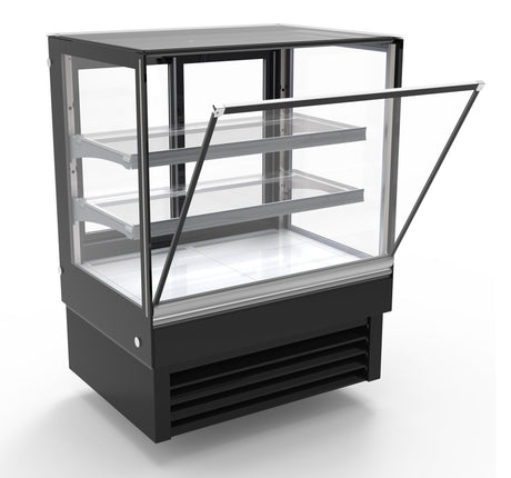 Combisteel Koelvitrine | 190L | Zwart | +2°C/+8°C | 3 Niveaus | 900x680x1200(h)mm | 7450.0820