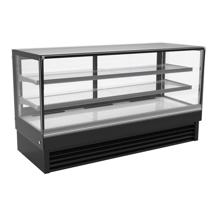 Combisteel Koelvitrine | 436L | Zwart | +2°C/+8°C | 3 Niveaus | 2000x680x1200(h)mm | 7450.0835