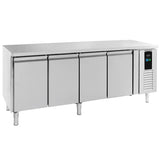 Combisteel Koelwerkbank | Energy Line | 4 Deuren | +2°C/+8°C | Geforceerd | 2230x700x860(h)mm | 7450.5010