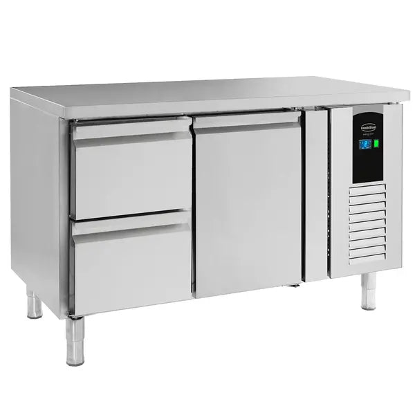 Combisteel Koelwerkbank | ENERGY LINE | 190L | 1 deur 2 laden | +2°C/+8°C | Geforceerd | 1360x700x860(h)mm | 7450.5015