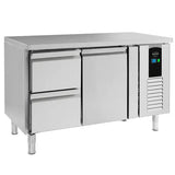 Combisteel Koelwerkbank | ENERGY LINE | 190L | 1 deur 2 laden | +2°C/+8°C | Geforceerd | 1360x700x860(h)mm | 7450.5015