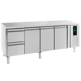 Combisteel Koelwerkbank | ENERGY LINE | 393L | 3 deuren 2 laden | +2°C/+8°C | Geforceerd | 2230x700x860(h)mm | 7450.5025