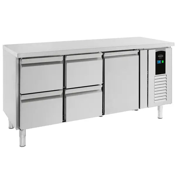 Combisteel Koelwerkbank | Energy Line | 291L | 1 deur 4 laden | +2°C/+8°C | Geforceerd | 1795x700x860(h)mm | 7450.5030