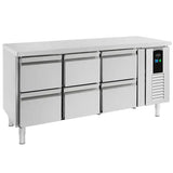 Combisteel Koelwerkbank | Energy Line | 291L | 6 laden | +2°C/+8°C | Geforceerd | 1795x700x860(h)mm | 7450.5045