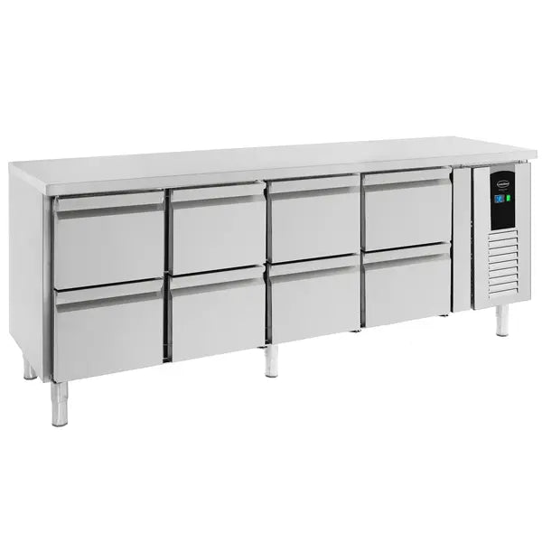 Combisteel Koelwerkbank | Energy Line | 393L | 8 laden | +2°C/+8°C | Geforceerd | 2230x700x860(h)mm | 7450.5050