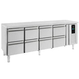 Combisteel Koelwerkbank | Energy Line | 393L | 8 laden | +2°C/+8°C | Geforceerd | 2230x700x860(h)mm | 7450.5050