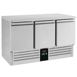 Combisteel Koelwerkbank | ENERGY LINE | 400L | 3 Deuren | +2°C/+8°C | Geforceerd | 1368x700x870(h)mm | 7450.5115