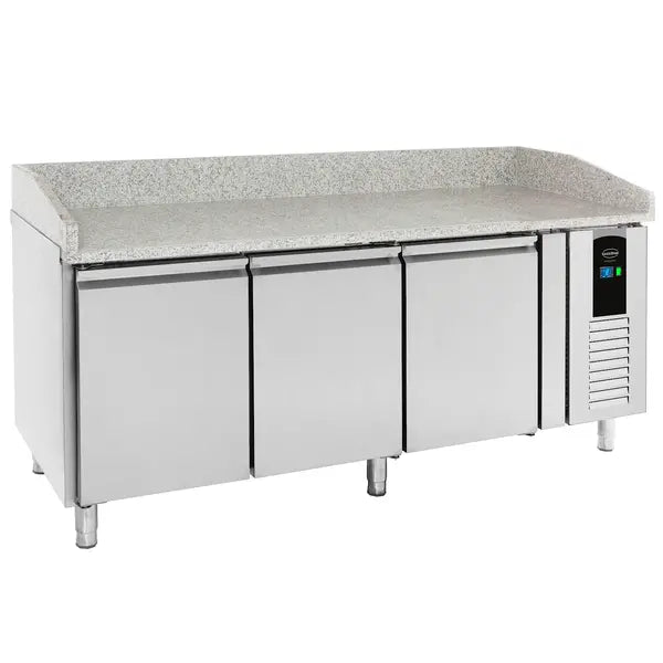 Combisteel Pizza Koelwerkbank | ENERGY LINE | 410L | 3 deuren | +2°C/+8°C | Geforceerd | 2020x800x1000(h)mm | 7450.5205