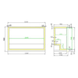 Combisteel Barkoeler | 3 Glasdeuren | Zwart | 298L | +2°C/+10°C | Geforceerd | 1335x500x900(h)mm | 7450.1310