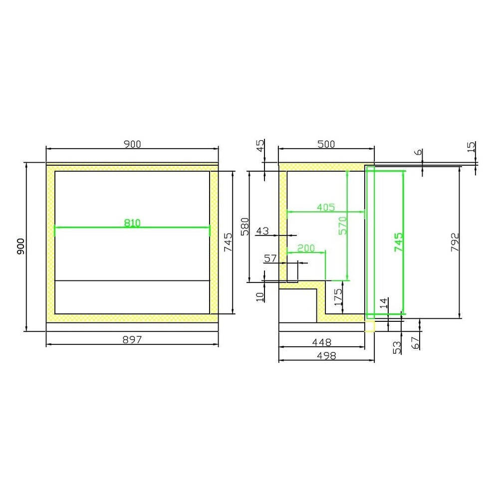 Combisteel Barkoeler | 2 Schuifdeuren | Zwart | 198L | 0°C/+10°C | Geforceerd | 900x500x900(h)mm | 7455.1315