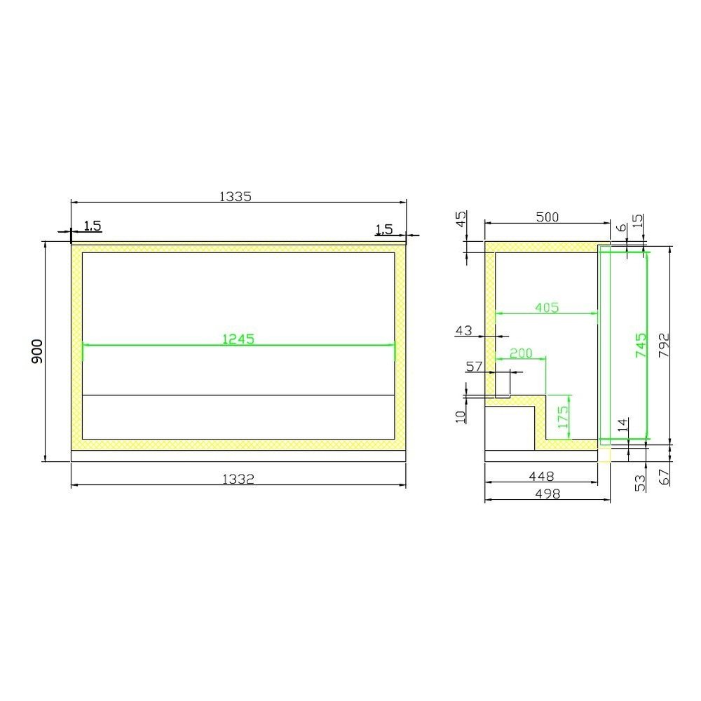 Combisteel Barkoeler | 3 Schuifdeuren | Zwart | 298L | 0°C/+10°C | Geforceerd | 1335x500x900(h)mm | 7455.1320