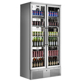 Combisteel Barkoeler RVS | 458L | 2 Glasdeuren | +2°C/+10°C | Geventileerd | 900x515x1820(h)mm | 7455.1360