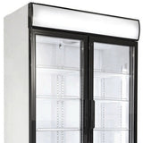 Combisteel Glasdeur Koelkast Zwart/Wit | 780L | 2 Deuren | +2°C/+10°C | Geforceerd | 1120x595x2100(h)mm | 7455.1392