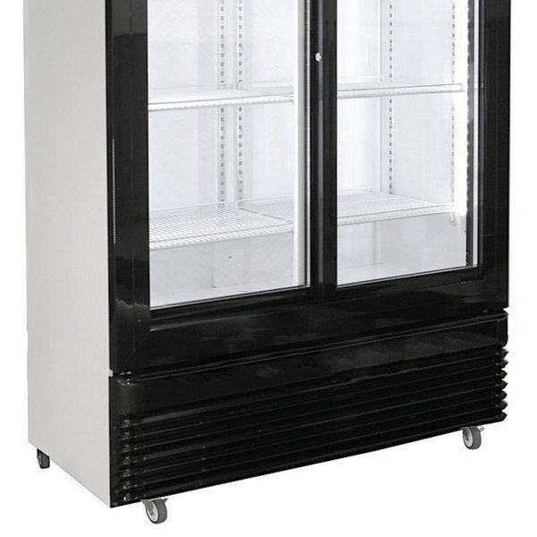 Combisteel Horeca Koelkast | Zwart/Wit | 750L | Schuifdeuren | +2°C/+10°C | Geforceerd | 1120x610x1965(h)mm | 7455.1395