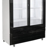 Combisteel Horeca Koelkast | Zwart/Wit | 750L | Schuifdeuren | +2°C/+10°C | Geforceerd | 1120x610x1965(h)mm | 7455.1395