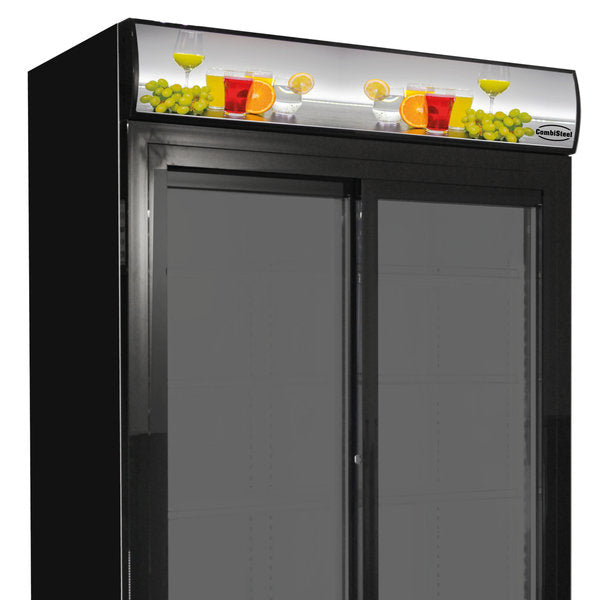 Combisteel Horeca Koelkast Zwart | 780L | Schuifdeuren | +2°C/+10°C | Geforceerd | 1120x595x2100(h)mm | 7455.1398