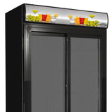 Combisteel Horeca Koelkast Zwart | 780L | Schuifdeuren | +2°C/+10°C | Geforceerd | 1120x595x2100(h)mm | 7455.1398