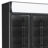 Combisteel Glasdeur Koelkast Zwart | 1065L | 3 Glasdeuren | +1°C/+10°C | Geforceerd | 1600x610x1973(h)mm | 7455.2115