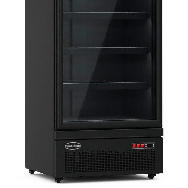 Combisteel Glasdeur Vrieskast Zwart | 600L | 1 Deuren | -18°C/-22°C | Geforceerd | 750x710x1997(h)mm | 7455.2244