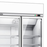 Combisteel Glasdeur Koelkast Wit | 1000L | 2 Glasdeuren | 0°C/+10°C | Geforceerd | 1253x710x2092(h)mm | 7455.2400