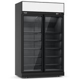 Combisteel Glasdeur Koelkast Zwart | 1000L | 2 Glasdeuren | 0°C/+10°C | Geforceerd | 1253x710x2092(h)mm | 7455.2405