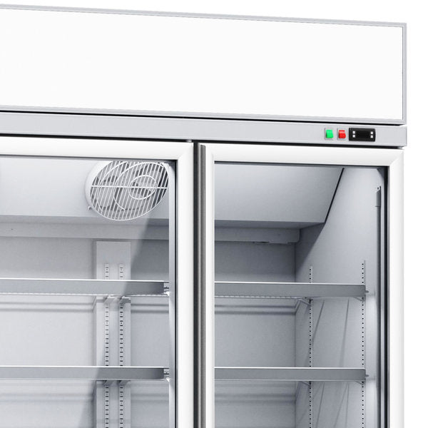 Combisteel Glasdeur Koelkast | 2060L | Wit | 4 Glasdeuren | 0°C/+10°C | Geforceerd | 2508x710x2092(h)mm | 7455.2416